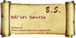 Bánfi Sarolta névjegykártya